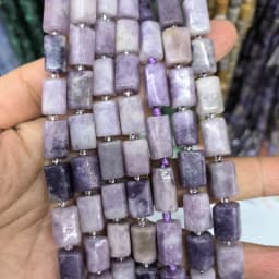Natural Cylinder Stone Bead Colorful White Jaspers Quartzs Tube Charms Beads For Jewelry Making Diy Bracelets Necklace