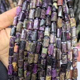 Natural Cylinder Stone Bead Colorful White Jaspers Quartzs Tube Charms Beads For Jewelry Making Diy Bracelets Necklace