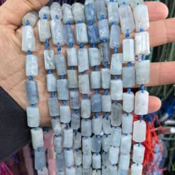 Natural Cylinder Stone Bead Colorful White Jaspers Quartzs Tube Charms Beads For Jewelry Making Diy Bracelets Necklace