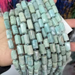 Natural Cylinder Stone Bead Colorful White Jaspers Quartzs Tube Charms Beads For Jewelry Making Diy Bracelets Necklace