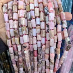 Natural Cylinder Stone Bead Colorful White Jaspers Quartzs Tube Charms Beads For Jewelry Making Diy Bracelets Necklace