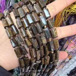 Natural Cylinder Stone Bead Colorful White Jaspers Quartzs Tube Charms Beads For Jewelry Making Diy Bracelets Necklace
