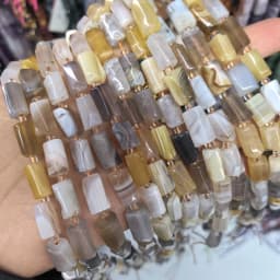Natural Cylinder Stone Bead Colorful White Jaspers Quartzs Tube Charms Beads For Jewelry Making Diy Bracelets Necklace