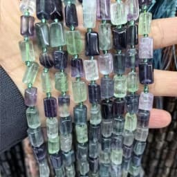 Natural Cylinder Stone Bead Colorful White Jaspers Quartzs Tube Charms Beads For Jewelry Making Diy Bracelets Necklace