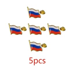 5/10/50/100pcs Russia Flag Pins Russia Waving Badge Pin Patriotic Enamel Suit Jacket Brooches