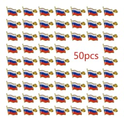 5/10/50/100pcs Russia Flag Pins Russia Waving Badge Pin Patriotic Enamel Suit Jacket Brooches