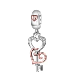 Romantic Tower & Love Lock Key Charms Beads Fit DIY 925Sterling Silver Bracelet Necklace Women Birthday Anniversary Jewelry Gift