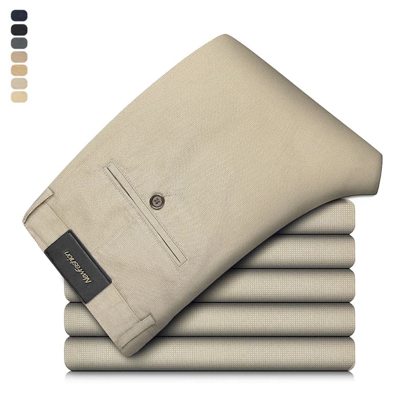 7-color Fashion Men's Business Casual Pants Spring Thin Fashion Loose Brand Breathable Male Clothing Straight Work Pants