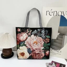 Retro Embroidery Women Handbag Linen Ethnic Style Shoulder Bag Tote Bag