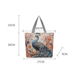 Retro Embroidery Women Handbag Linen Ethnic Style Shoulder Bag Tote Bag