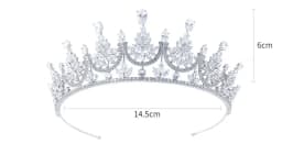 Wedding Crowns For Bride Cubic Zirconia Princess Queen Bridal Tiara Crown For Women Party Prom Wedding Hair Jewelry Headdress