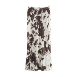 MUJER Print Satin Long Skirts for Women High Waist Midi Skirt Woman Spring Belt Women's Skirt Cylinder Vintage Women Skirt Sets