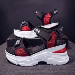 New Summer Ladies Sandals Platform Wedge Heels Shoes Casual Beach Heightening Slope with Women's Sports High Heels Sandals Girl