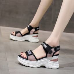 New Summer Ladies Sandals Platform Wedge Heels Shoes Casual Beach Heightening Slope with Women's Sports High Heels Sandals Girl