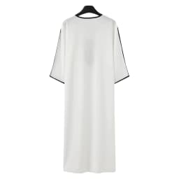 Moroccan Style Muslim Men's Long Robe White Elegant Exquisite Embroidery Men's Long Robe Casual Simple Robe