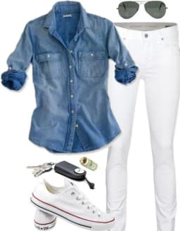 Women Fashion Blue Denim Shirts Women Girls Autumn Casual Long Sleeve Solid Blue Two Pockets Cotton Blend Tops 2025 New