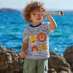 Jumping Meters 2-7T Cotton Animals Embroidery Summer Boys Girls Tees Kids Tops Cotton Fashion Tshirts Kids Baby Clothes