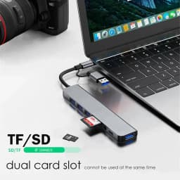 8-In-2 Port USB C Expander USB 3.0 Hub Type C Splitter Type C Dock Multiport 7 Port Adapter USB Expander For Xiaomi Phone Tablet