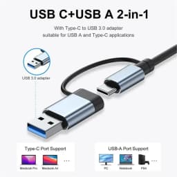 8-In-2 Port USB C Expander USB 3.0 Hub Type C Splitter Type C Dock Multiport 7 Port Adapter USB Expander For Xiaomi Phone Tablet