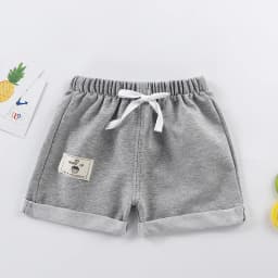 2pcs Cotton Summer Kids Shorts Boys Girls Solid Color Short Baby Cartoon Casual Pant Children Short Pant Sport Clothing Outwear