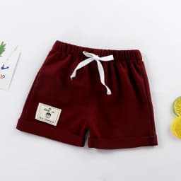 2pcs Cotton Summer Kids Shorts Boys Girls Solid Color Short Baby Cartoon Casual Pant Children Short Pant Sport Clothing Outwear