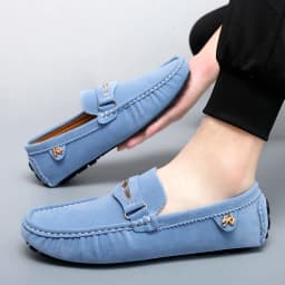 48 Extra-Large Size Matte Couple's Style Halloween Gift 2025 Autumn New Loafers British Style Slip-On Men's Driving Shoes Lightweight Non-Slip Casual Leather Shoes