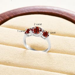 Total 4 Carat Moissanite Ring D Color VVS1 EX Round Moissanite Ring 925 Sterling Silver Eternity Ring Women Engagement Wedding
