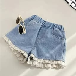 New Girls Denim Shorts Korean Lightweight Summer Shorts for Toddler Girls Casual Versatile Children's Clothing Outdoor Wear