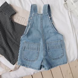 Children Overalls Pants 2025 Summer Autumn Hot Sale Boy's Jeans Suspenders Shorts Casual Girl's Strap Pants