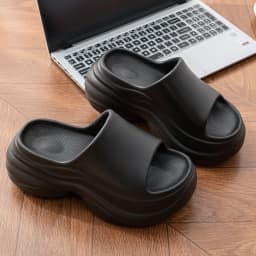 EVA Women Indoor Slippers Non-slip Heightened Thick Bottom Slippers Comfortable Soft Outdoor Slippers