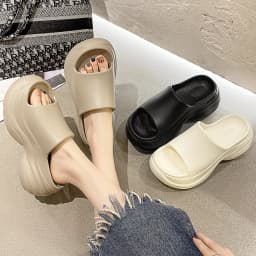 EVA Women Indoor Slippers Non-slip Heightened Thick Bottom Slippers Comfortable Soft Outdoor Slippers