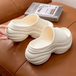 EVA Women Indoor Slippers Non-slip Heightened Thick Bottom Slippers Comfortable Soft Outdoor Slippers