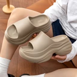 EVA Women Indoor Slippers Non-slip Heightened Thick Bottom Slippers Comfortable Soft Outdoor Slippers