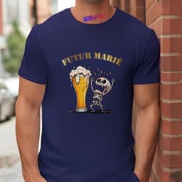French Groom Squad Evg Team Best Man T Shirt Fashion Beer Graphic Y2k Tops Men's Single Farewell Wedding Bachelor Party Tees