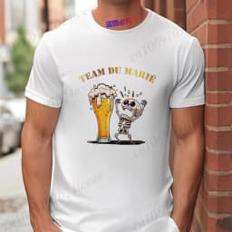 French Groom Squad Evg Team Best Man T Shirt Fashion Beer Graphic Y2k Tops Men's Single Farewell Wedding Bachelor Party Tees