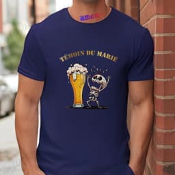 French Groom Squad Evg Team Best Man T Shirt Fashion Beer Graphic Y2k Tops Men's Single Farewell Wedding Bachelor Party Tees