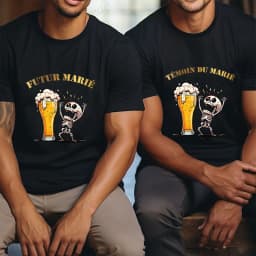 French Groom Squad Evg Team Best Man T Shirt Fashion Beer Graphic Y2k Tops Men's Single Farewell Wedding Bachelor Party Tees