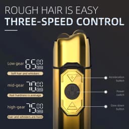 KEMEI Tx10 New Electric Shaver Portable Hair Trimmer for Men Metal Shaver Machine Beard Shaver With LCD Display Luxury Gift Box