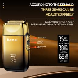 KEMEI Tx10 New Electric Shaver Portable Hair Trimmer for Men Metal Shaver Machine Beard Shaver With LCD Display Luxury Gift Box