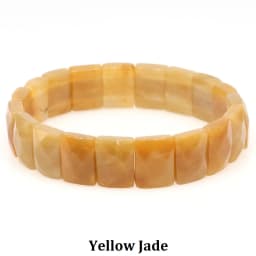 10x15mm Natural Stone Square Beads Bracelets for Women Men Healing Crystal Faceted Rectangle Stretch Bangle Wrist Jewelry Gifts