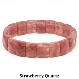 10x15mm Natural Stone Square Beads Bracelets for Women Men Healing Crystal Faceted Rectangle Stretch Bangle Wrist Jewelry Gifts