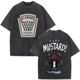 Washed Vintage Rapper Kendrick Lamar Album Merch T-shirts Men's Clothing Hip Hop Retro Oversized T-shirt Fashion Trend Tee Shirt