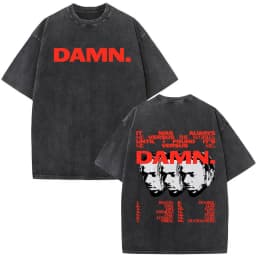 Washed Vintage Rapper Kendrick Lamar Album Merch T-shirts Men's Clothing Hip Hop Retro Oversized T-shirt Fashion Trend Tee Shirt