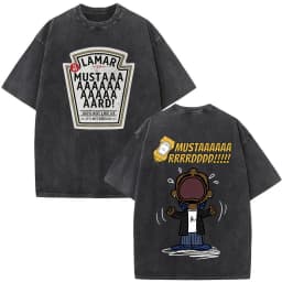 Washed Vintage Rapper Kendrick Lamar Album Merch T-shirts Men's Clothing Hip Hop Retro Oversized T-shirt Fashion Trend Tee Shirt