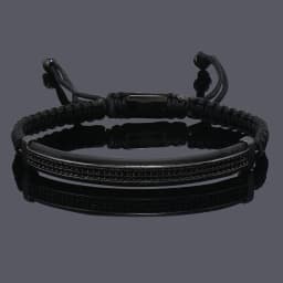Luxury Punk CZ Bar Braided Man Bracelets For Women Handmade Jewelry Gift