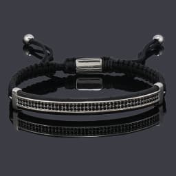 Luxury Punk CZ Bar Braided Man Bracelets For Women Handmade Jewelry Gift