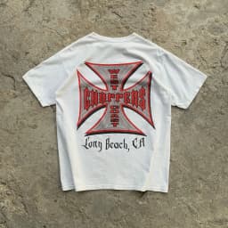 Summer Cotton Streetwear West Coast Choppers Tide Brand Print Short Sleeve Tshirt Retro HighStreet Clothing Casaul Loose Top Tee