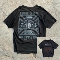 Summer Cotton Streetwear West Coast Choppers Tide Brand Print Short Sleeve Tshirt Retro HighStreet Clothing Casaul Loose Top Tee
