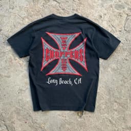 Summer Cotton Streetwear West Coast Choppers Tide Brand Print Short Sleeve Tshirt Retro HighStreet Clothing Casaul Loose Top Tee
