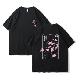 2025 Summer Japanese cartoon Harajuku T-shirt Printed Men's Street Short sleeved Sports T-shirt